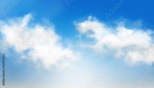 Fototapeta Naklejka Na Ścianę i Meble -  Blue Sky with White Clouds on Day Light, Summer, 02