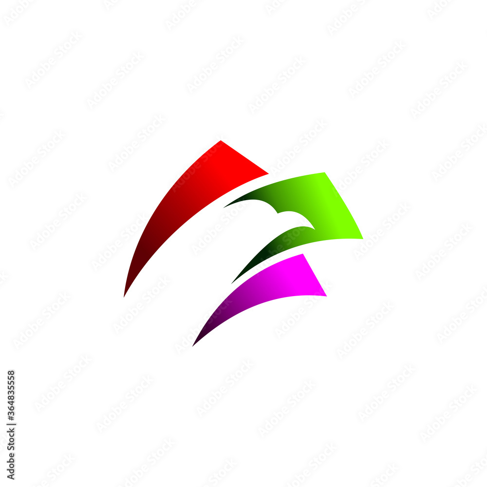 bird paper logo, paper bird abstract logo