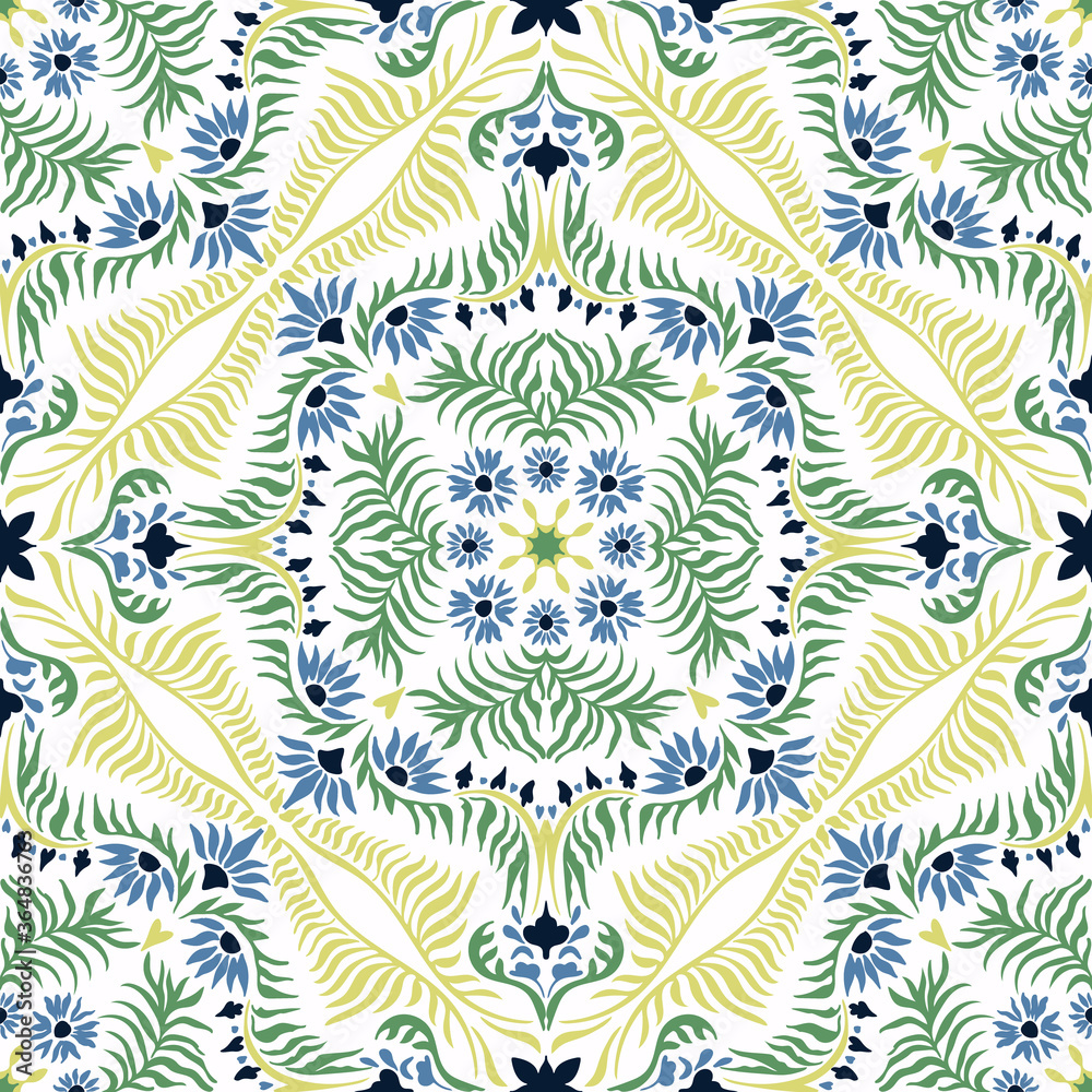 Bandana print. Women's shawl with floral pattern. Mediterranean wallpaper. Portuguese tile azulejo. Turkish ornament. Spanish porcelain. Ceramic dishes. Bandana print. Women's shawl with floral pattern. Mediterranean wallpaper. Portuguese tile azulejo. Turkish ornament. Spanish porcelain. Ceramic dishes.