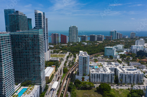 Downtown, Brickell, Metro Rail, Marlins Stadium, Miami River 5464x3640