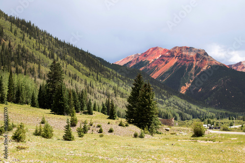 Beautiful view of the Rocky Mountains in Silverton, Colorado.