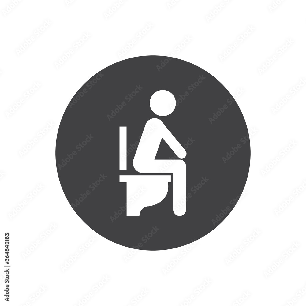 Man sitting on the toilet icon