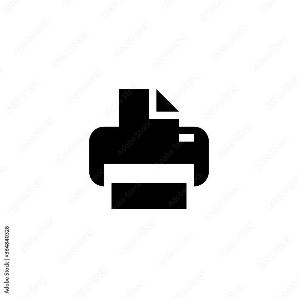 Printer icon isolated on white background Printer icon isolated on white background