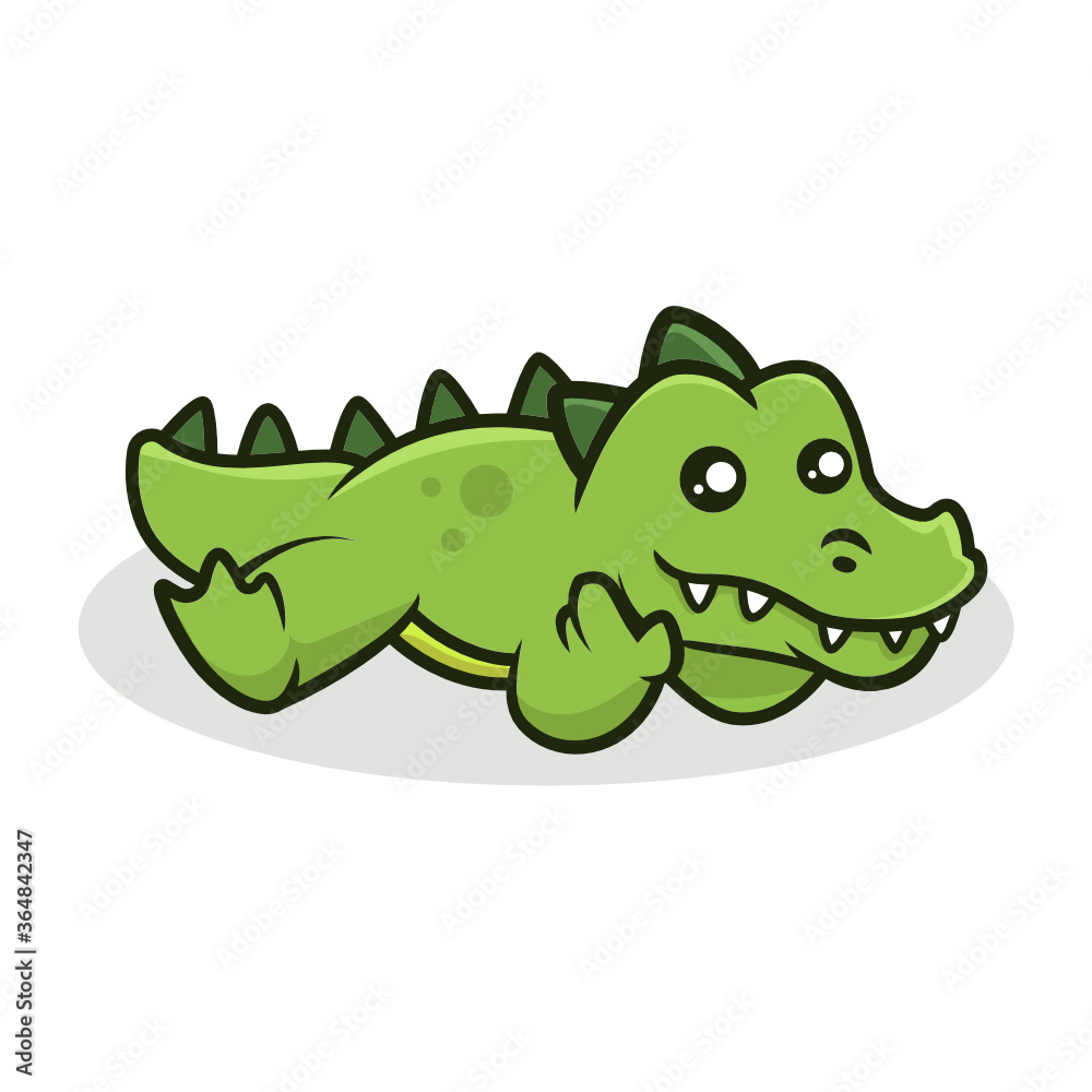 Cute crocodile mascot vector illustration Cute crocodile mascot vector illustration