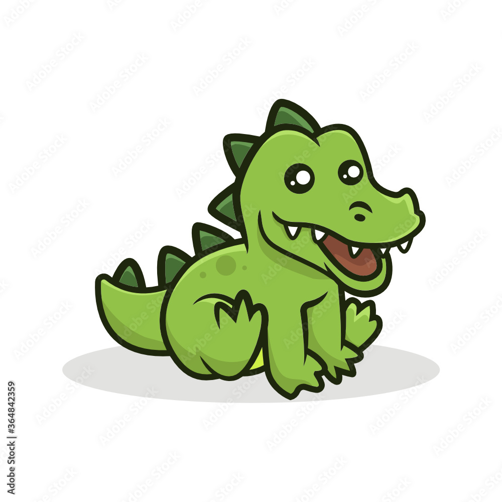 Obraz premium Cute crocodile mascot vector illustration