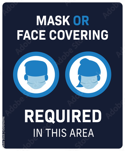 face covering required in this building covid-19 protection sign