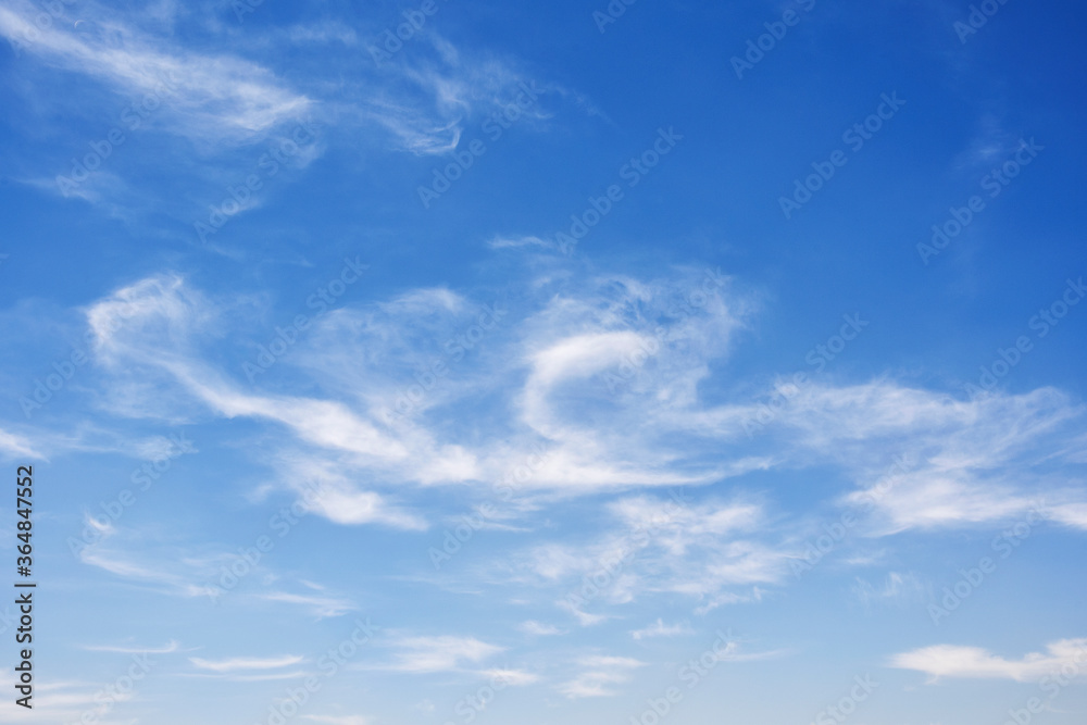 Blue clean sky with light clouds