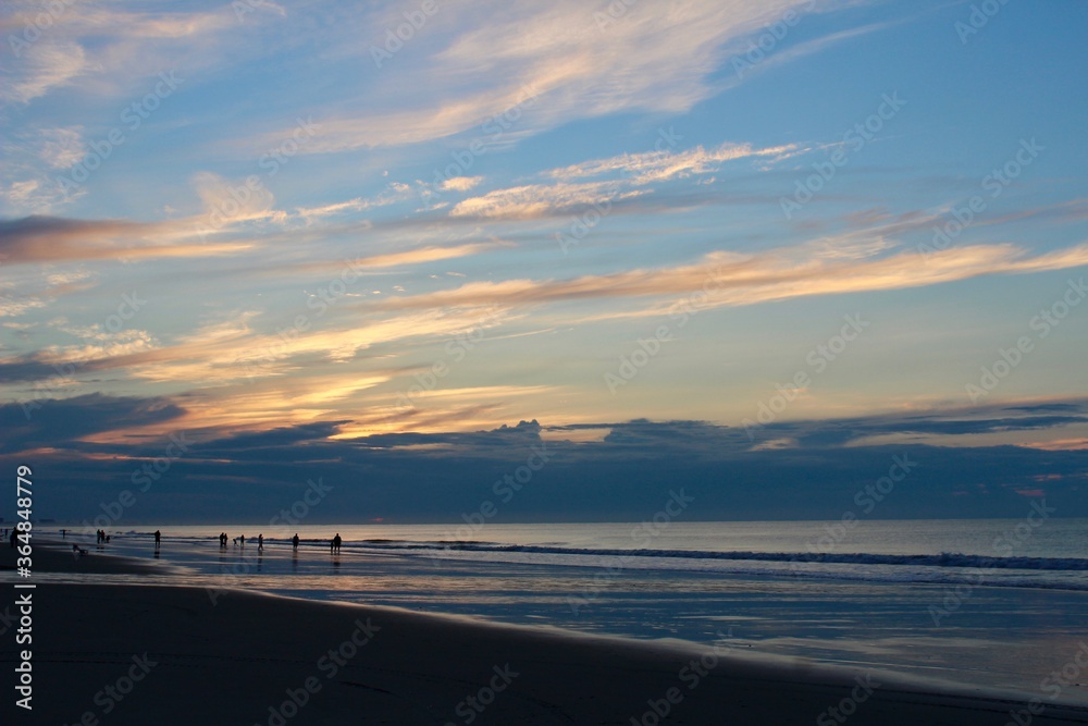 sunset on the beach