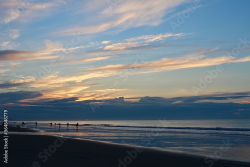 sunset on the beach