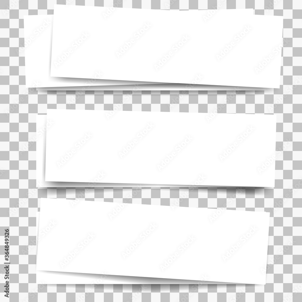 Obraz premium Business cards, paper stack on grey background vector illustration.