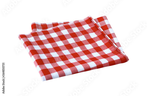 Photos Placemat, Scotch pattern, red-white on white background.