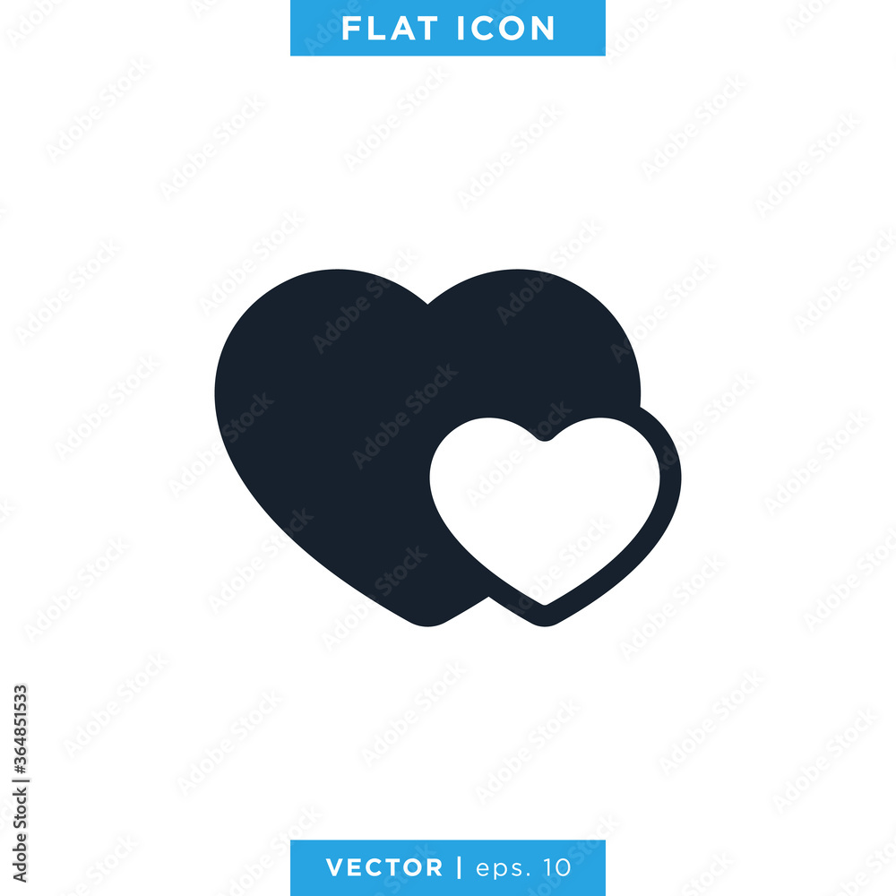 Heart Love Icon Vector Logo Design Template. Heart Love Icon Vector Logo Design Template.