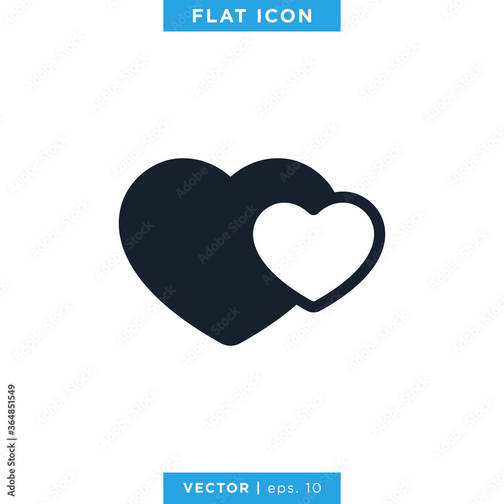 Heart Love Icon Vector Logo Design Template. Heart Love Icon Vector Logo Design Template.