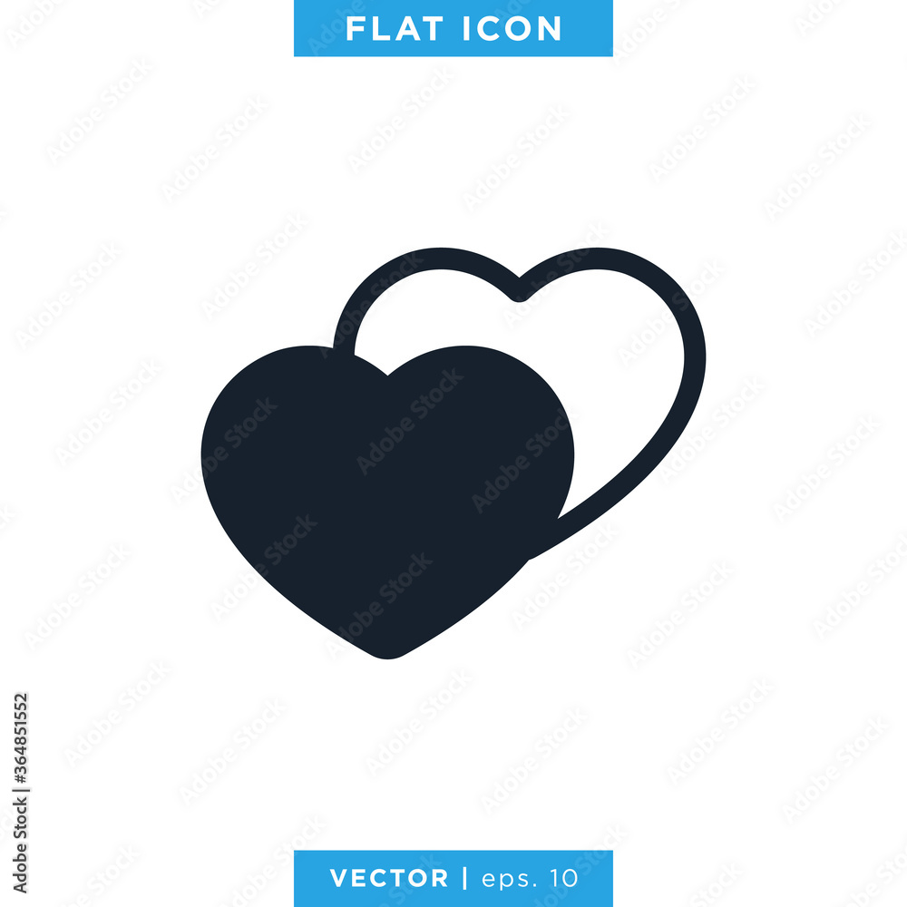 Heart Love Icon Vector Logo Design Template.