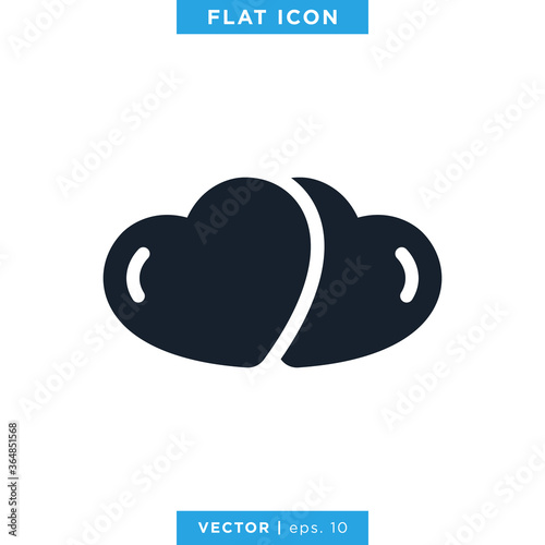 Heart Love Icon Vector Logo Design Template.