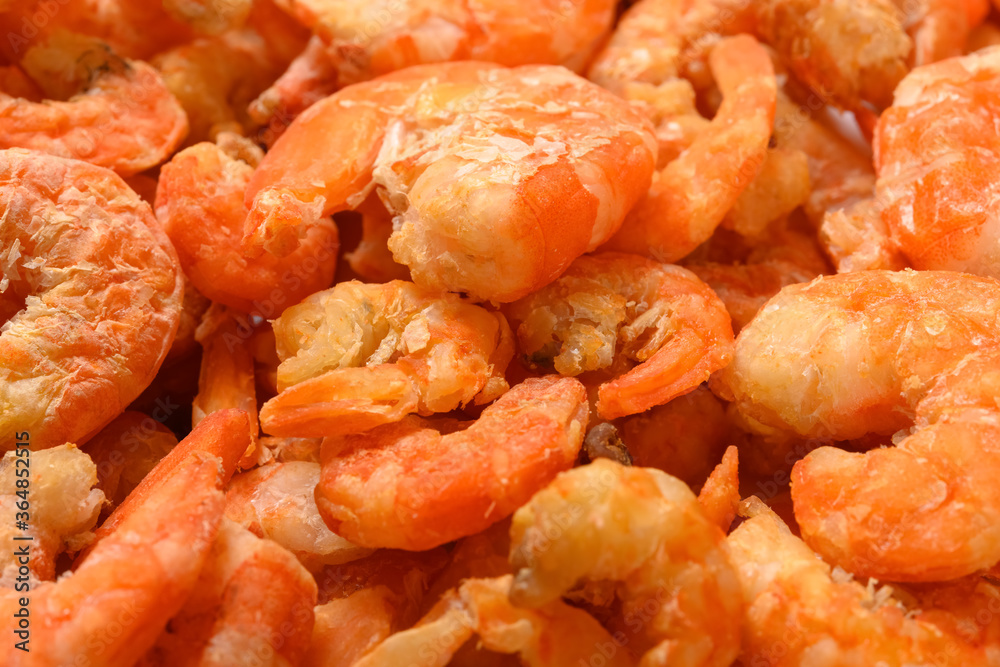 side view background of big size dry shrimps side view background of big size dry shrimps