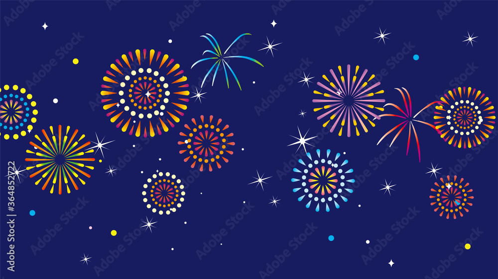 夏の花火の背景イラスト Stock Vector Adobe Stock