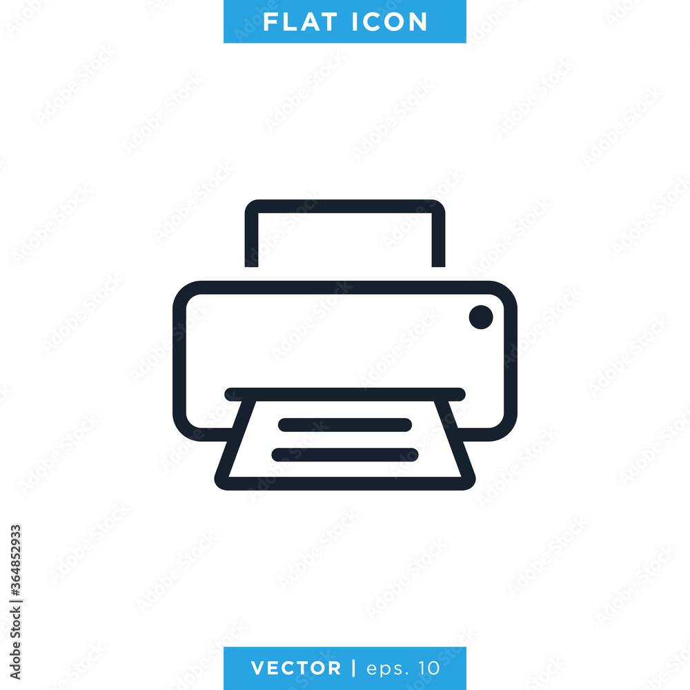 Printer Icon Vector Design Template. Printer Icon Vector Design Template.
