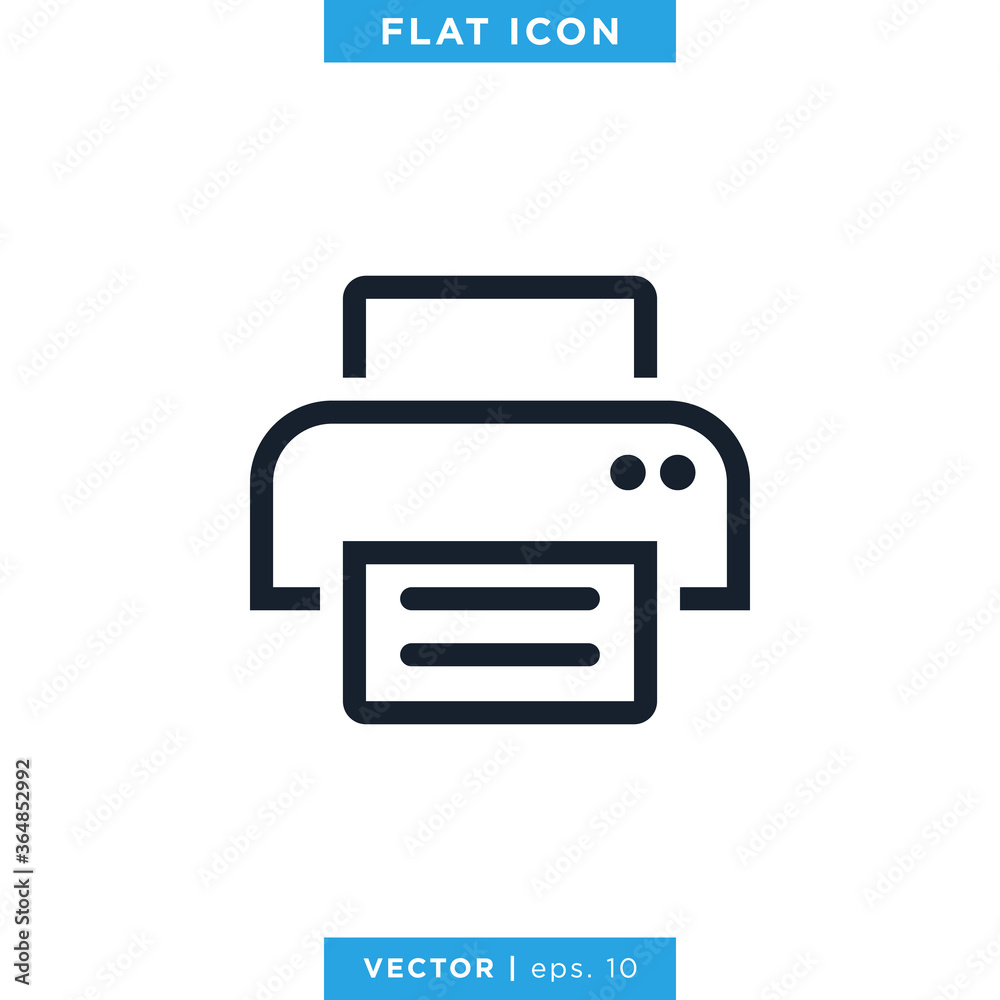 Printer Icon Vector Design Template. Printer Icon Vector Design Template.