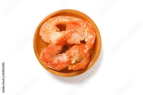 top view 4 pieces big size dry shrimps