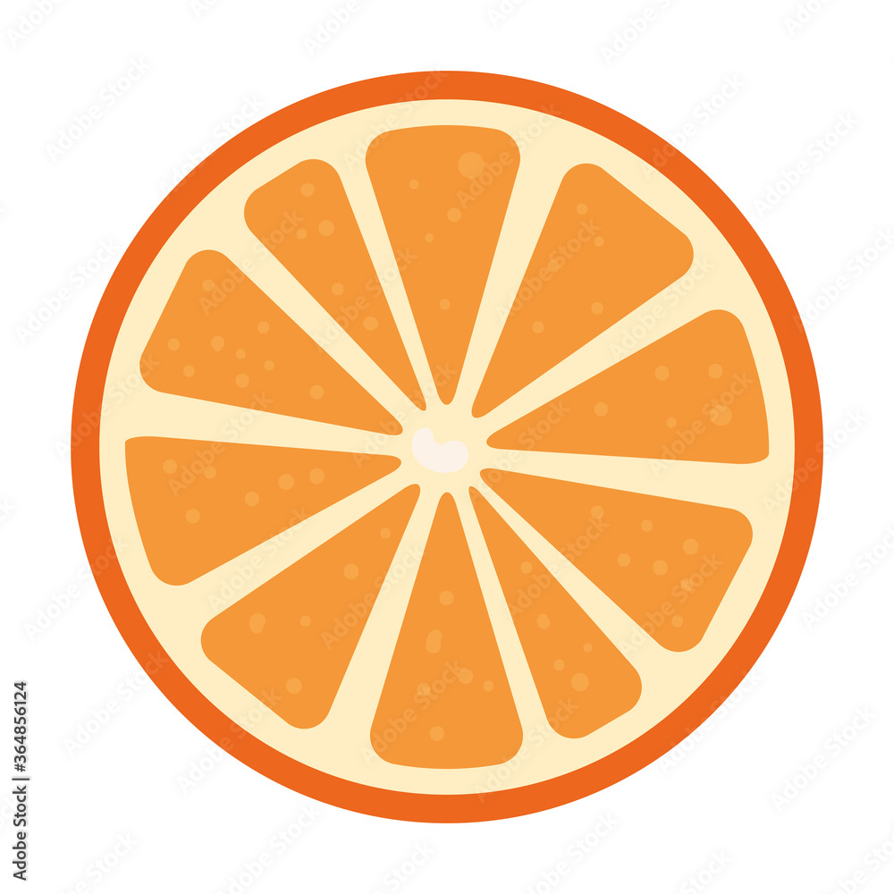 orange slice citrus fruit on white background vector illustration design orange slice citrus fruit on white background vector illustration design