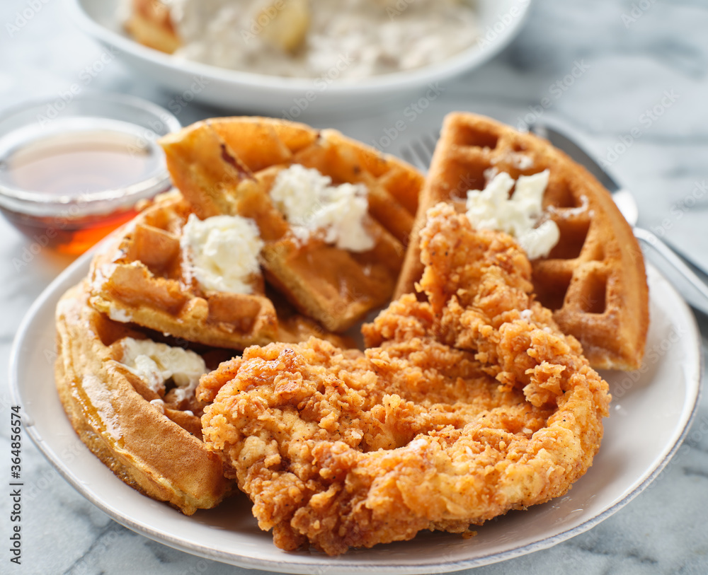 fried chicken and waffles breakfast with syrup fried chicken and waffles breakfast with syrup