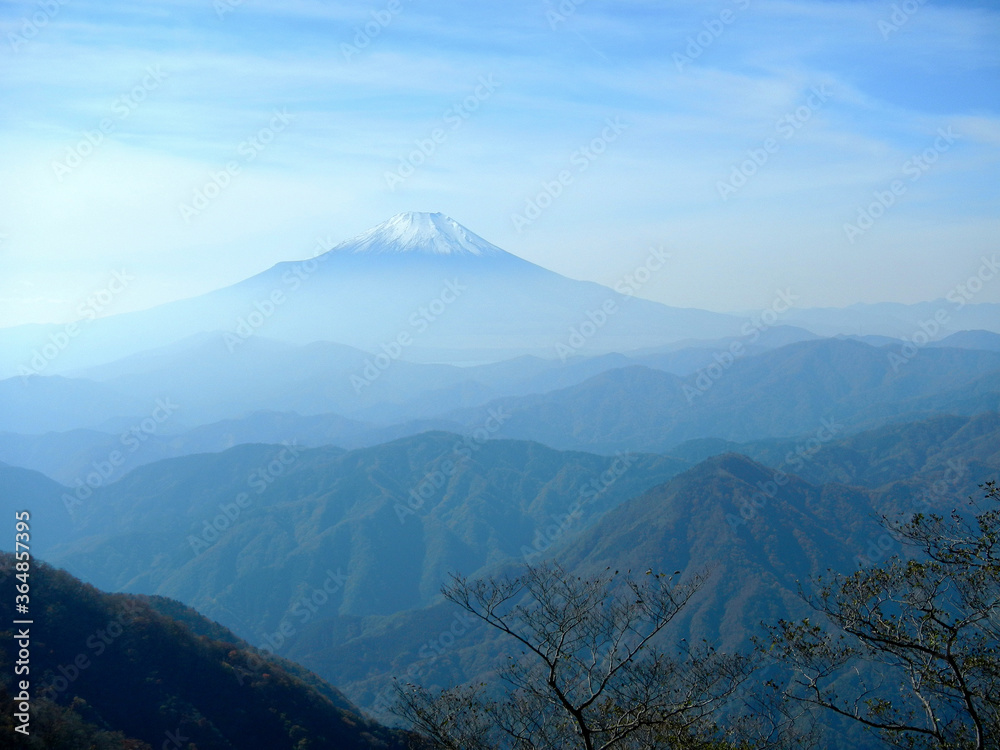 西丹沢から望む富士山