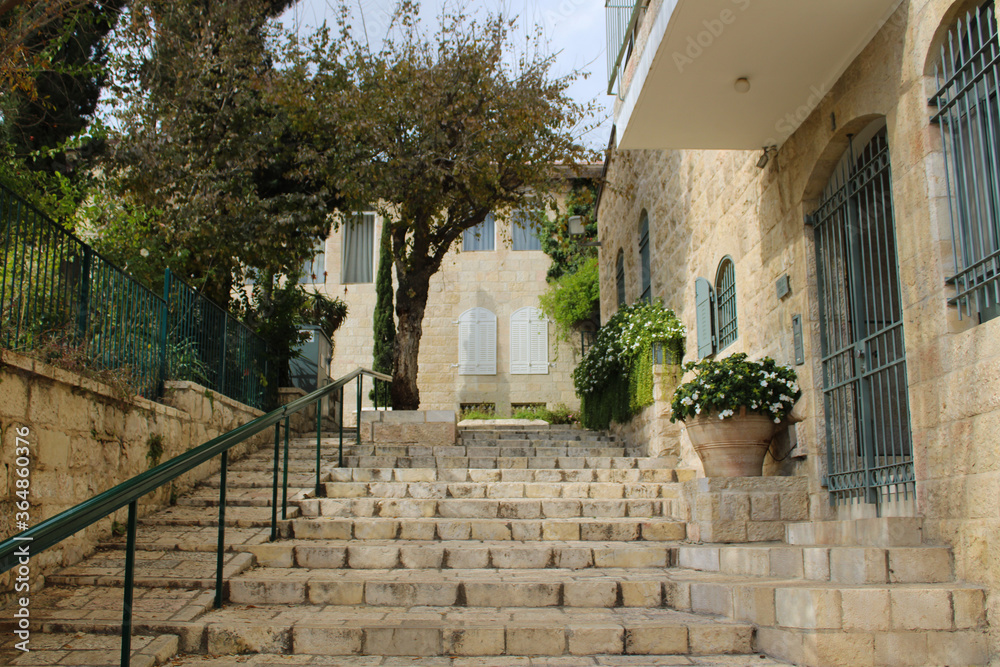 staircase in the old village
