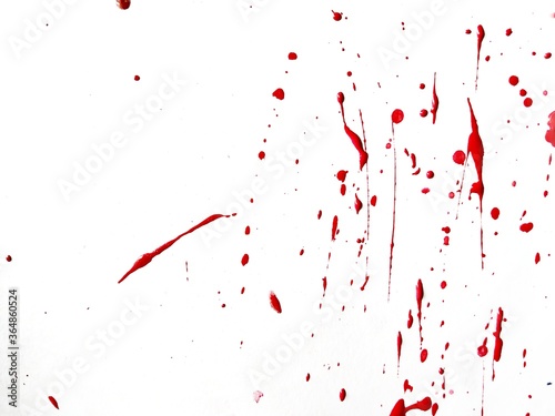 blood splatter on white background