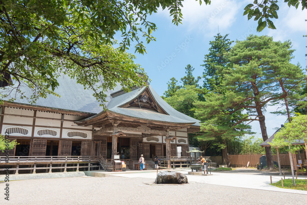 Chusonji Temple in Hiraizumi, Iwate, Japan. Chusonji Temple is part of World Heritage Site - Historic Monuments and Sites of Hiraizumi.