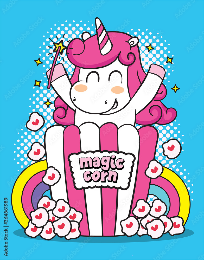Cute unicorn cartoon character for t shirt Cute unicorn cartoon character for t shirt