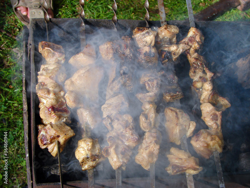 Kebab and Shashlik in the nature