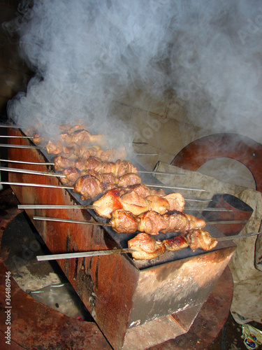 Kebab and Shashlik in the nature