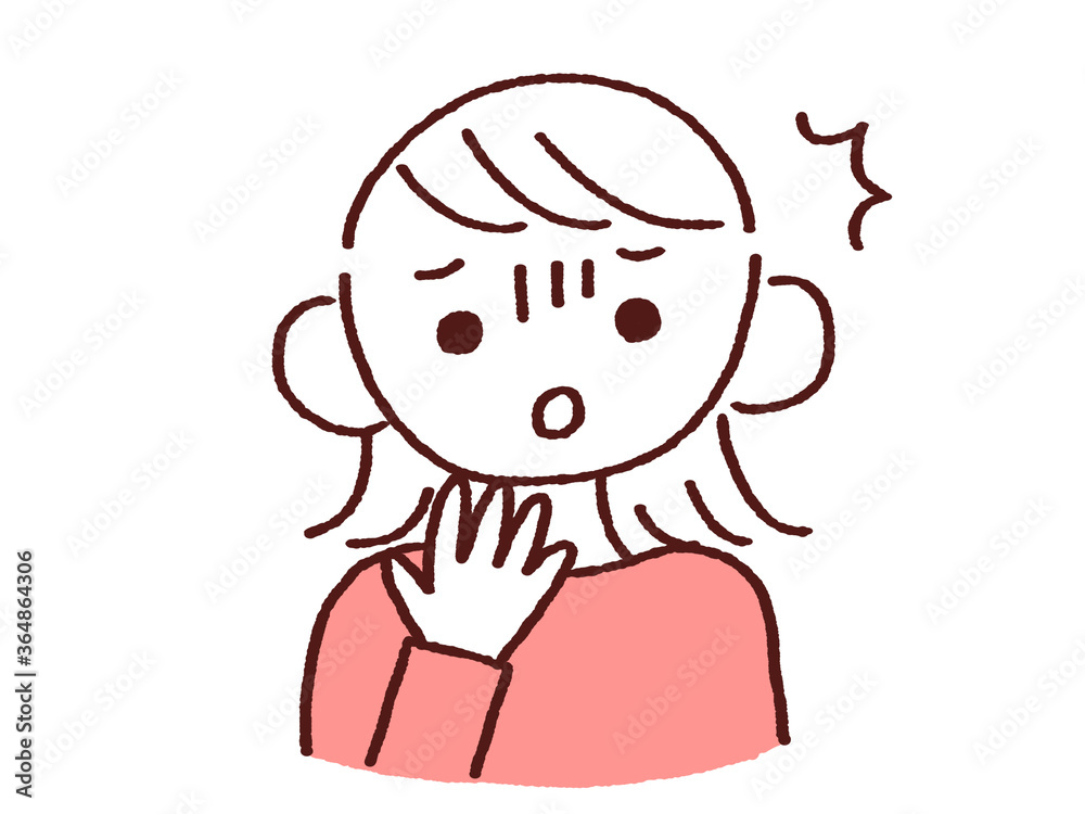 驚く若い女性 驚く若い女性