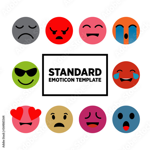Emoticons icon logo design template