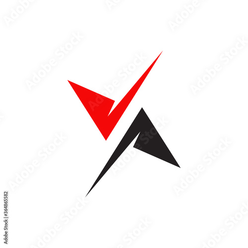 X letter initial logo design template