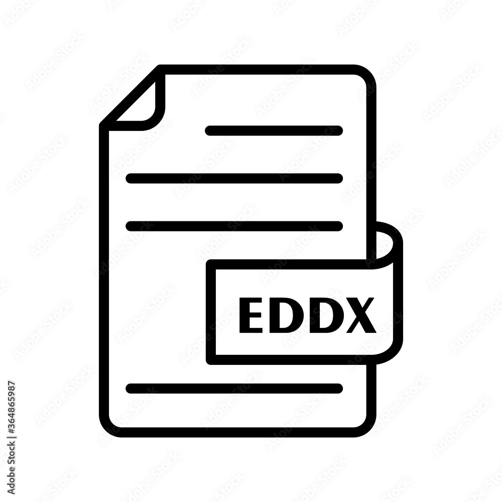 vector illustration icon of EDDX File Format Outline vector illustration icon of EDDX File Format Outline