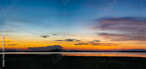 After the sunset at Namphan small lake Sang Khom Udonthani