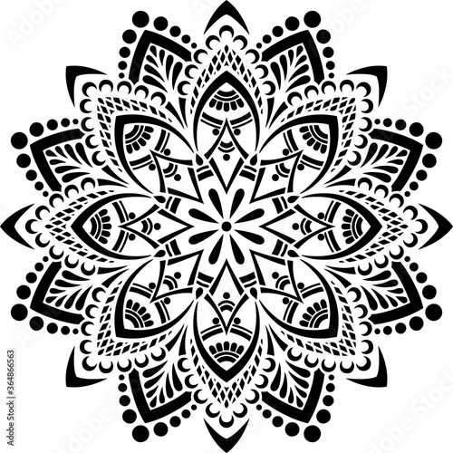 Mandala Pattern Stencil doodles sketch