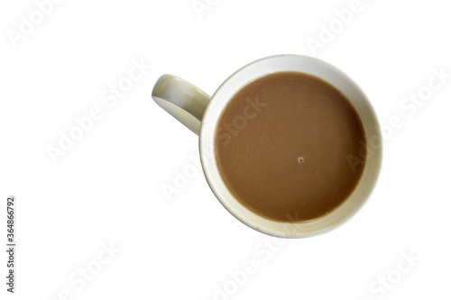 cup of coffee isolated on white