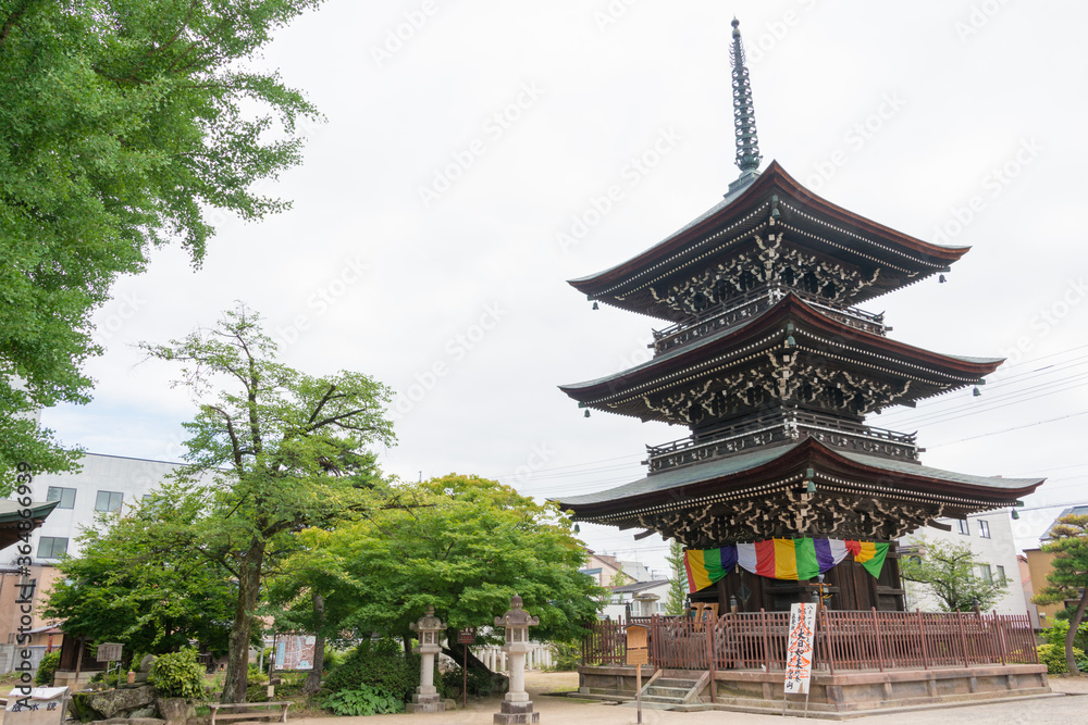 Hida Kokubun-ji Temple. a famous historic site in Takayama, Gifu, Japan.