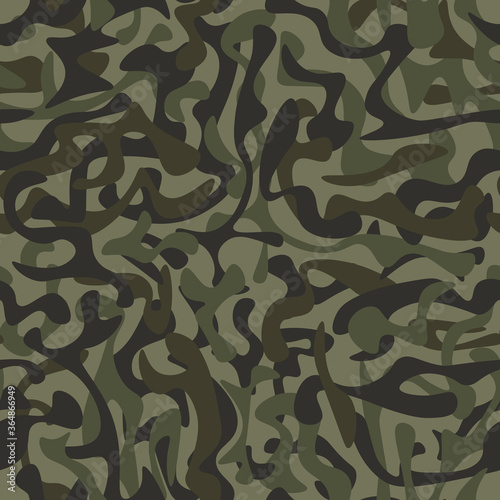 Forest camouflage seamless pattern. 