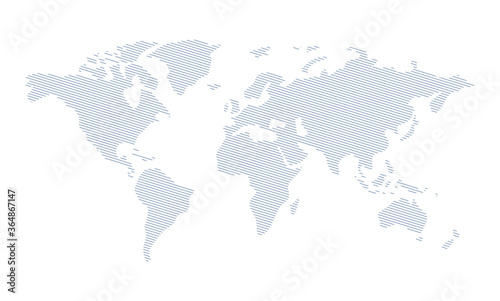 MODERN SIMPLE WORLD MAP ELEGANT LINE STYLE