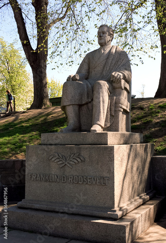 Canvas Print Statue of Franklin D Roosevelt