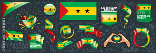 Vector set of the national flag of Sao Tome and Principe
