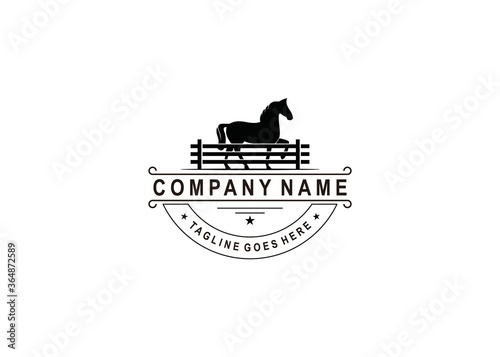  Retro Vintage Cattle / Beef Emblem Label logo design and horse symbol inspiration