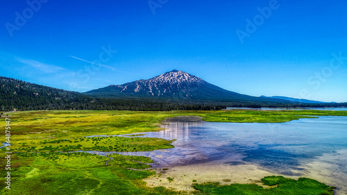 Aerial view of Mount Bachelor near Bend, Oregon