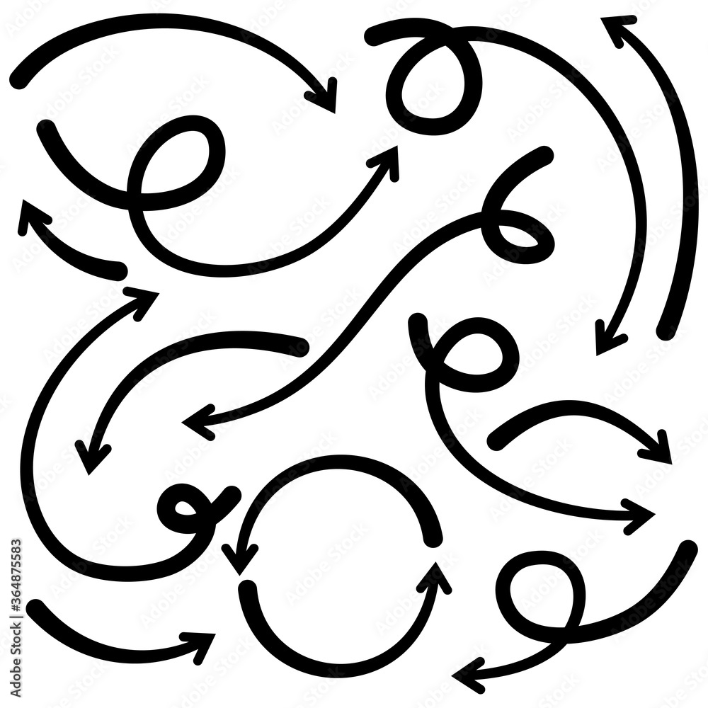 set of hand drawn arrows .Vector doodle design elements. Illustration on white background.for business infographic, banner, web and concept design. set of hand drawn arrows .Vector doodle design elements. Illustration on white background.for business infographic, banner, web and concept design.