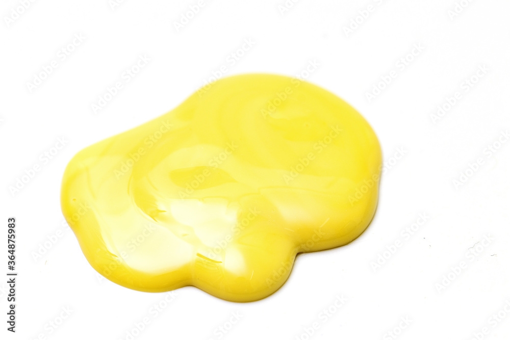 Close Up of Melting Cheese Isolated on White Background. Creamy Cheese Drop Close Up of Melting Cheese Isolated on White Background. Creamy Cheese Drop