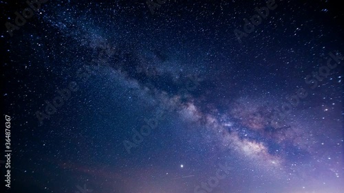 天の川　星空の動き　タイムラプス